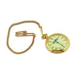 Golden Color Clock with Chain