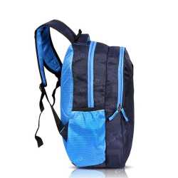 Multi-zipper Navy Blue Backpack