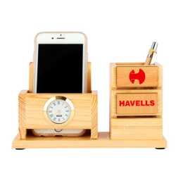 Pen Holder with Mobile Holder and clock 