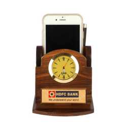 Mobile Stand with Clock and Pen Holder
