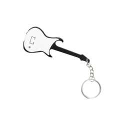 Guitar keychain with torch & bottle opener
