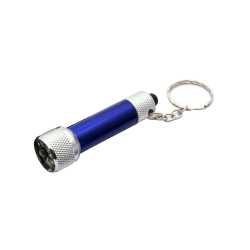 Flashlight style keychain with torch