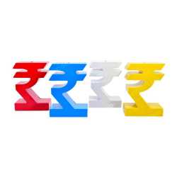 Rupee Symbol Style Money Bank